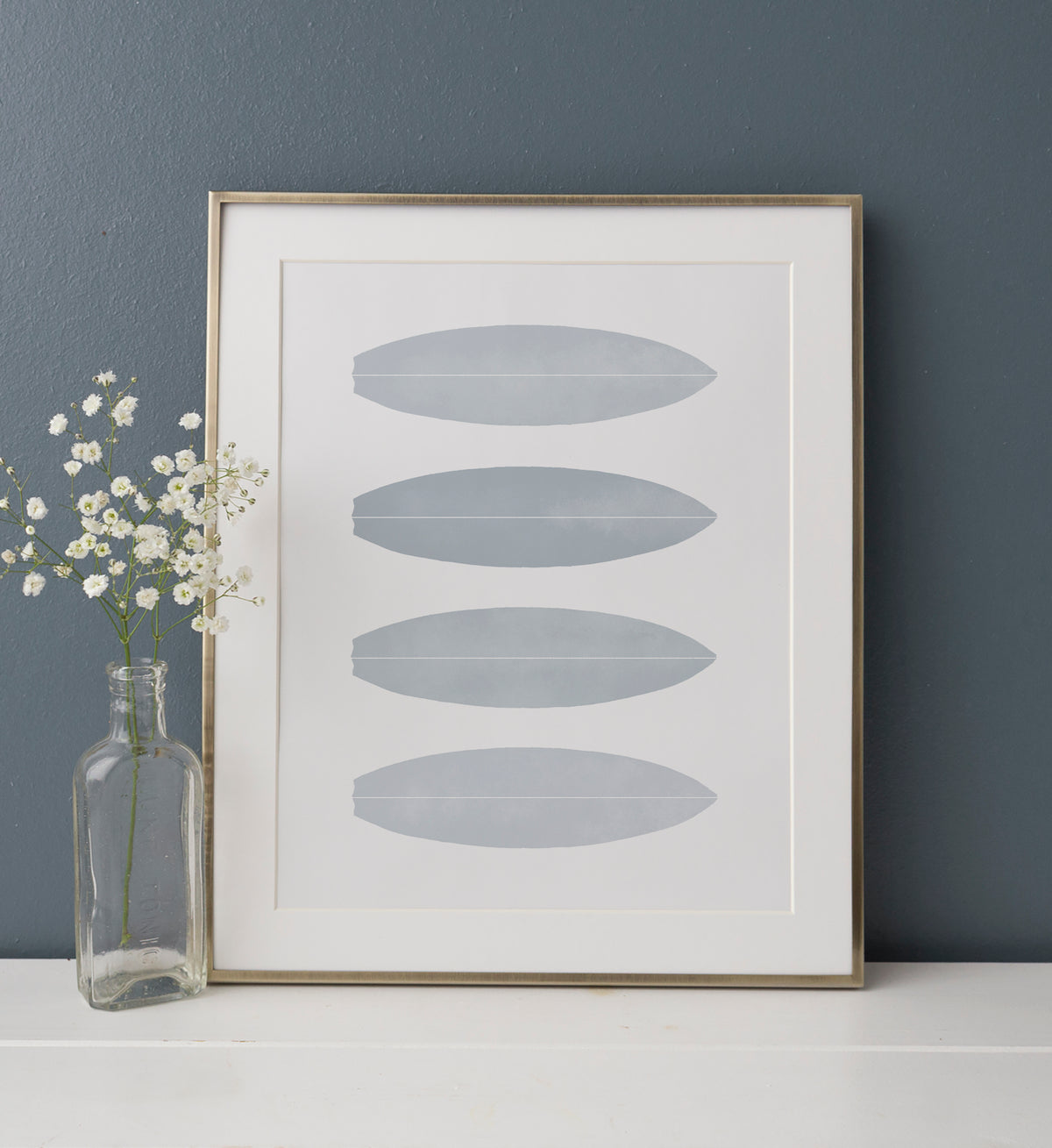 Surfboards Print - Blue Gray