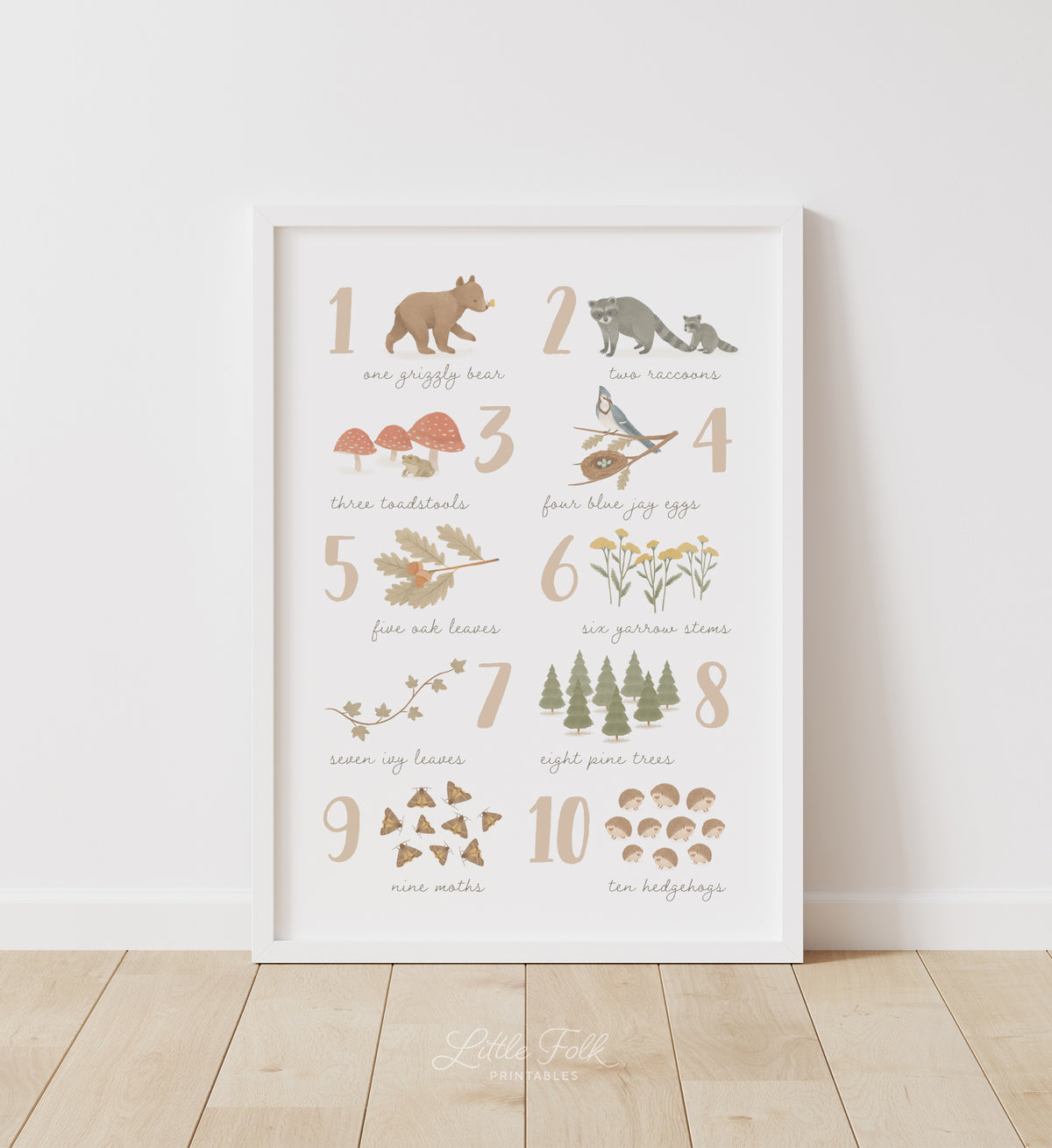 Woodland Counting Print No. 2