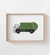 Garbage Truck Horizontal Print - Green