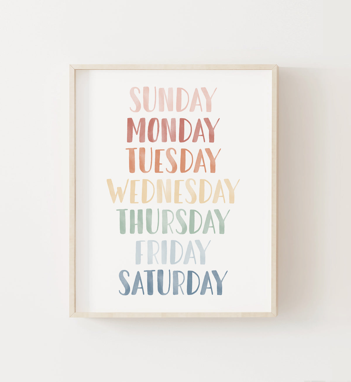 Days of the Week Print - MRCP