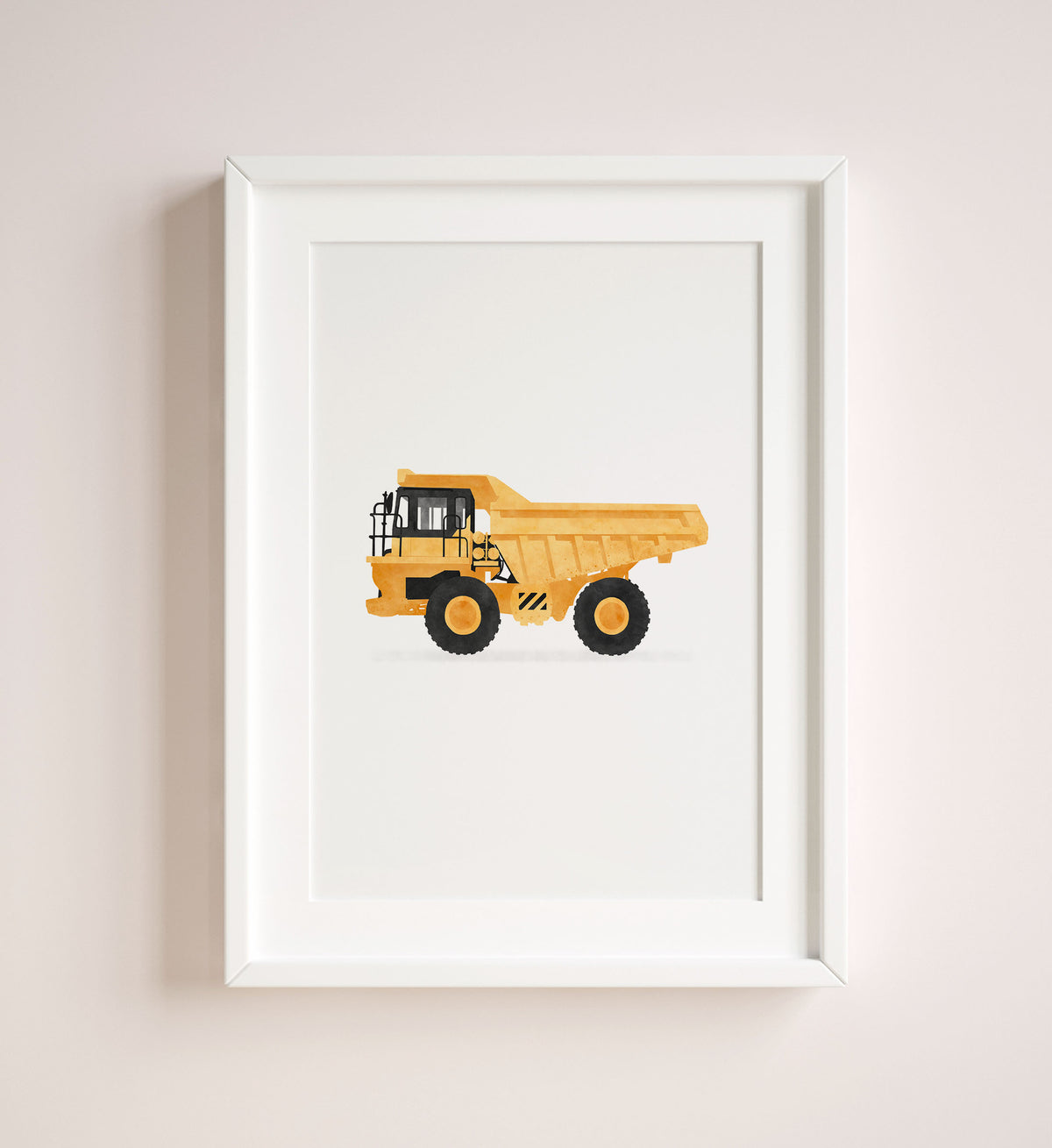 Dump Truck Print - Yellow
