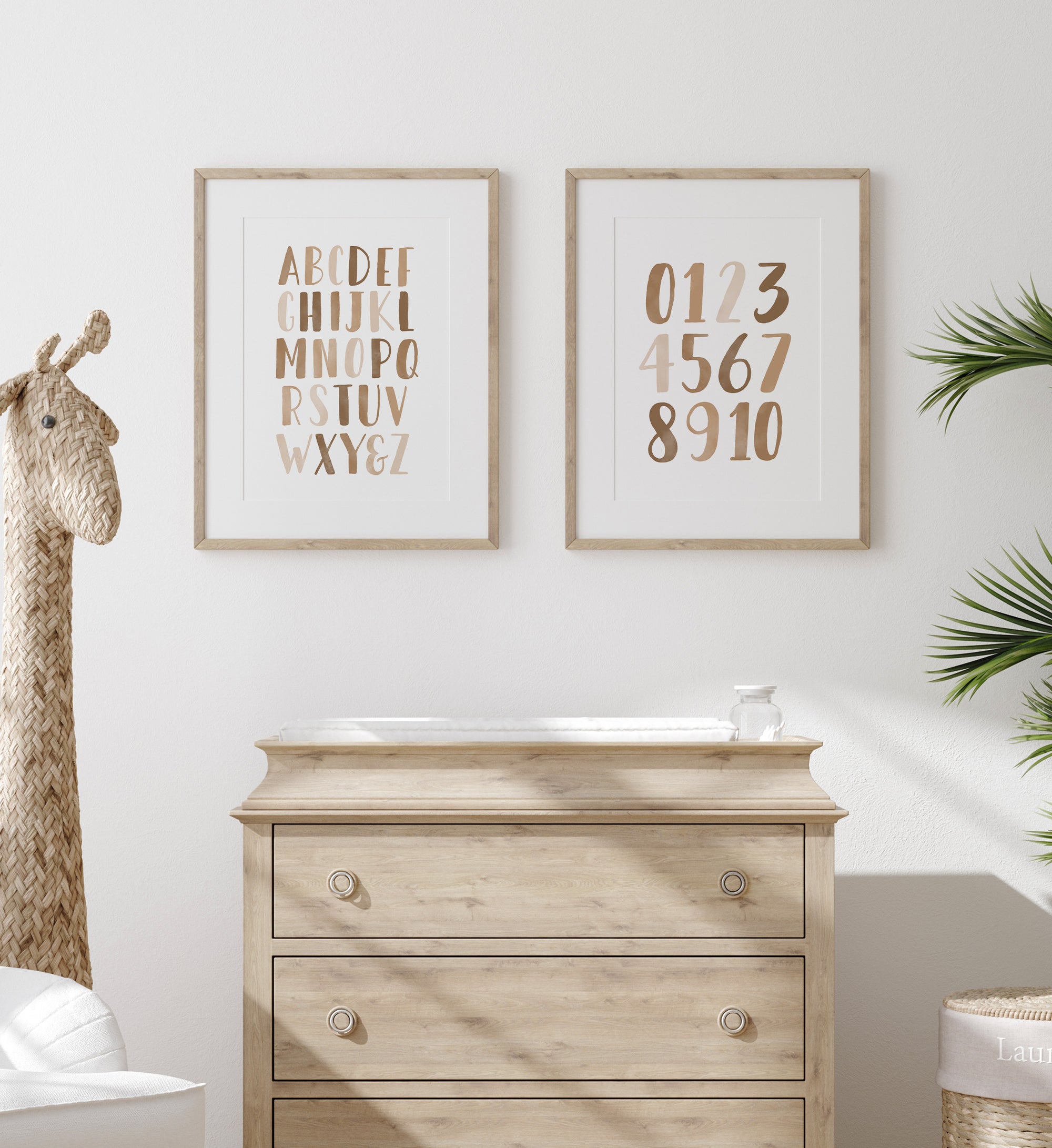 Alphabet and Numbers Set of 2 Prints - BRCP