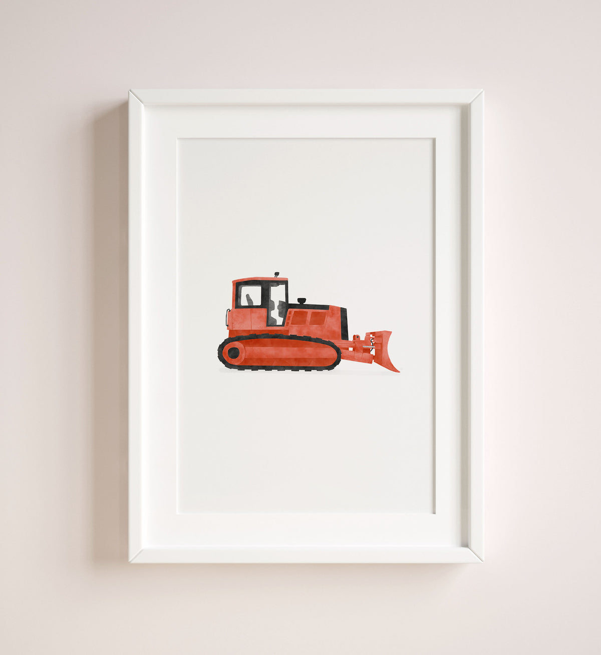 Bulldozer Print - Red