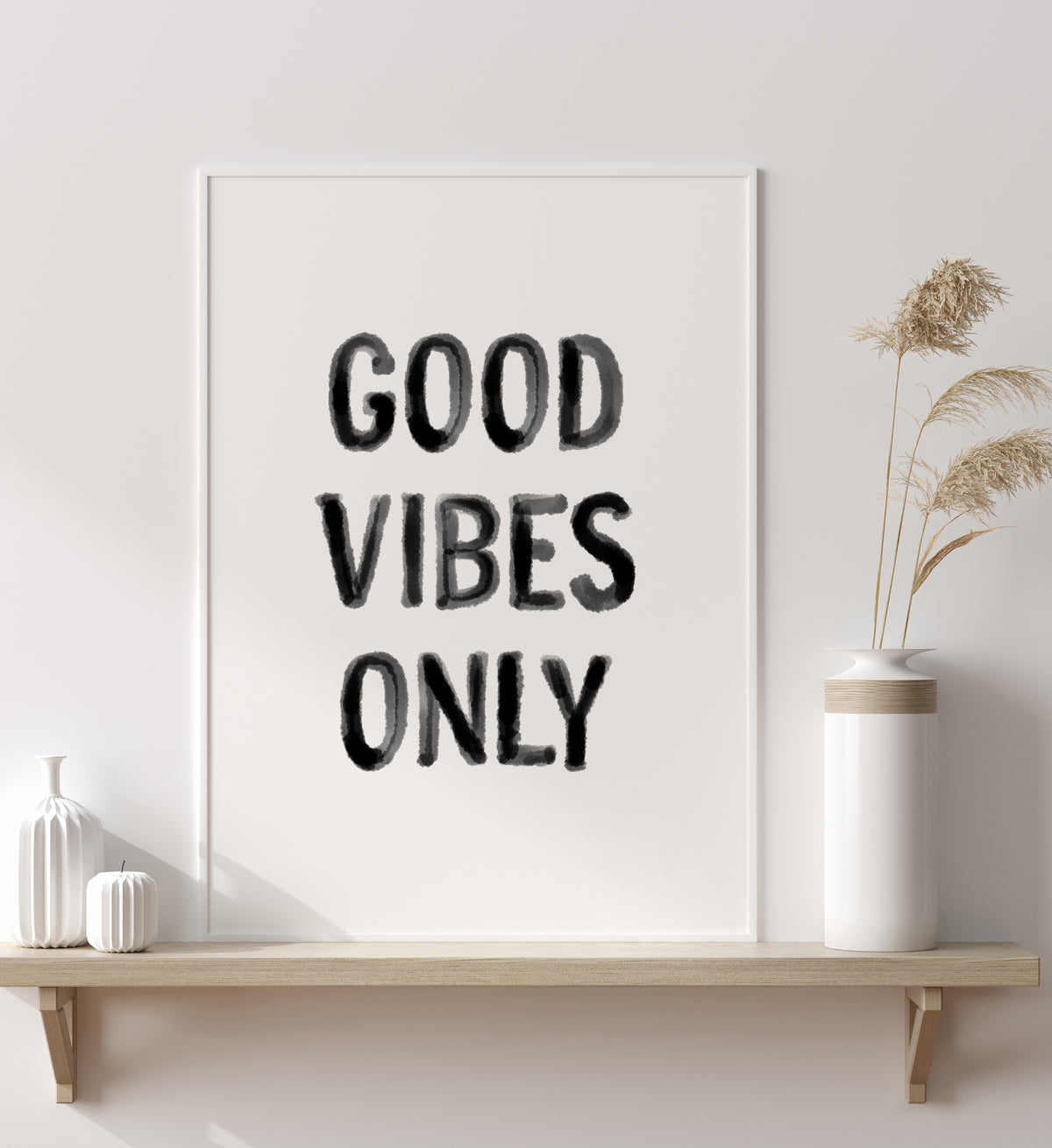Good Vibes Only Print - Black