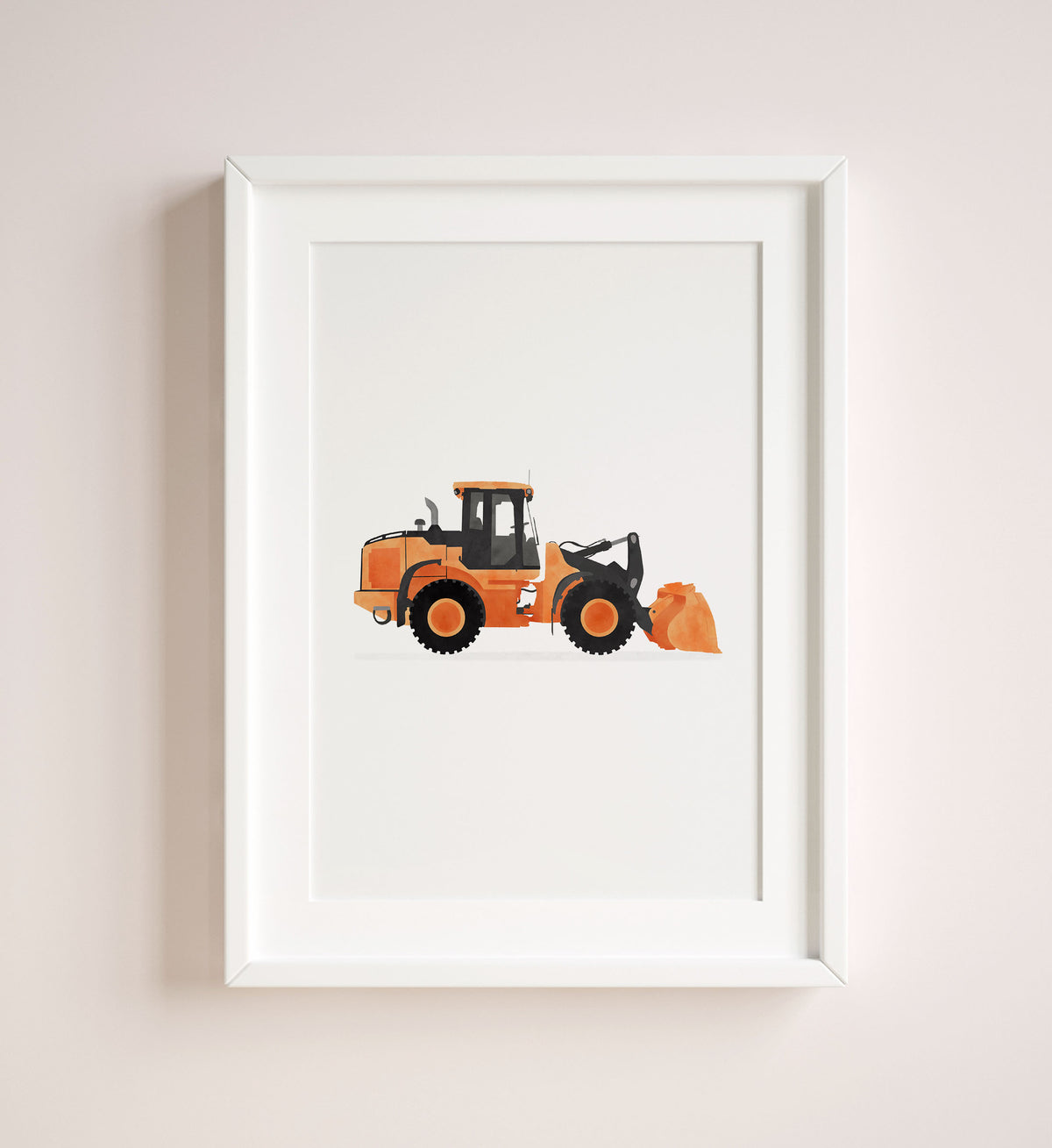 Front Loader Print - Orange