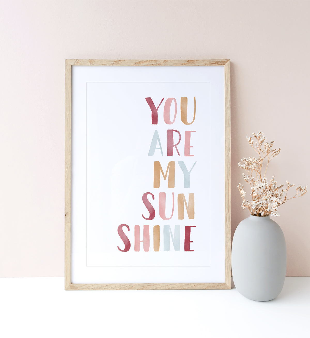 You Are My Sunshine Print - Hot Pink