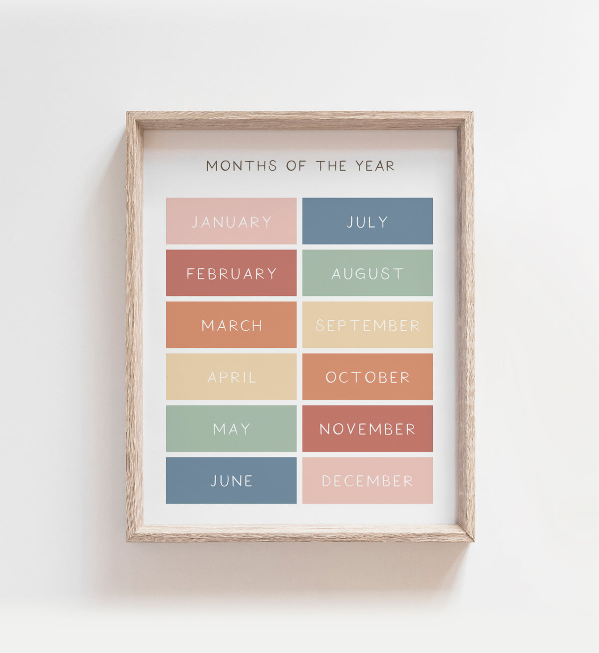 Months of the Year Print - MRCP