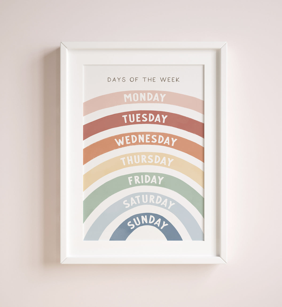 Rainbow Days of the Week Print - MRCP