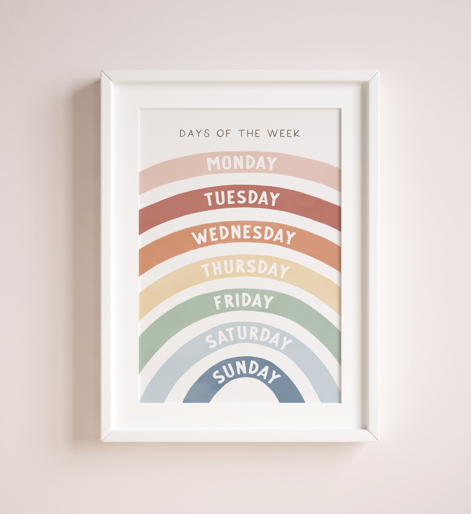 Rainbow Days of the Week Print - MRCP