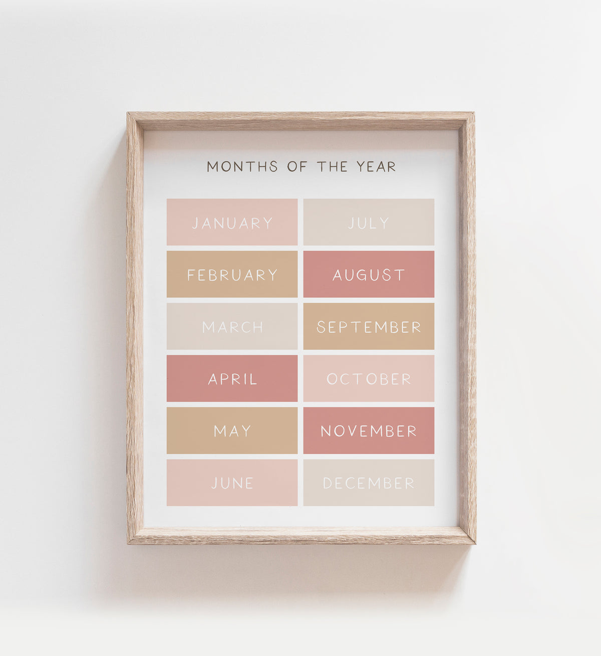 Months of the Year Print - PNCP