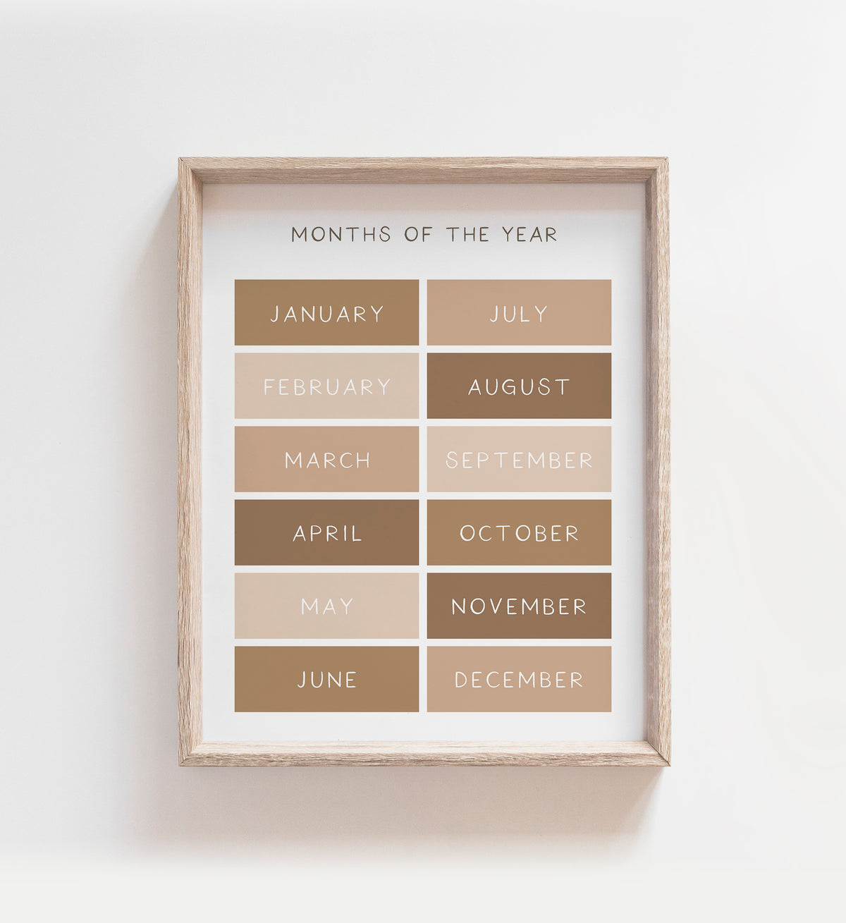 Months of the Year Print - BRCP