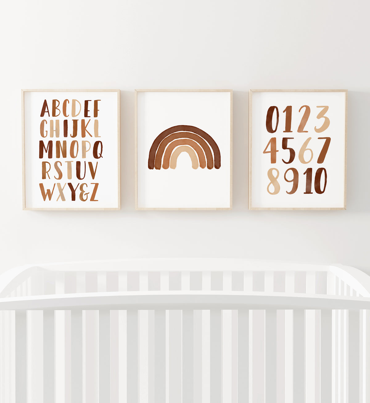Rainbow, Alphabet &amp; Numbers Set of 3 Prints - BOCP