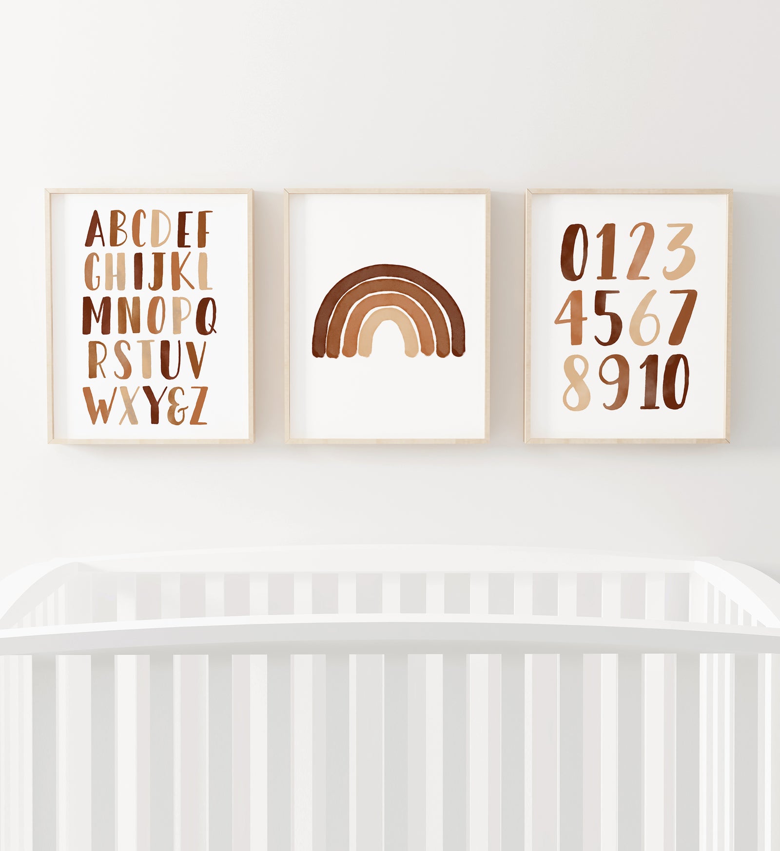Rainbow, Alphabet & Numbers Set of 3 Prints - BOCP