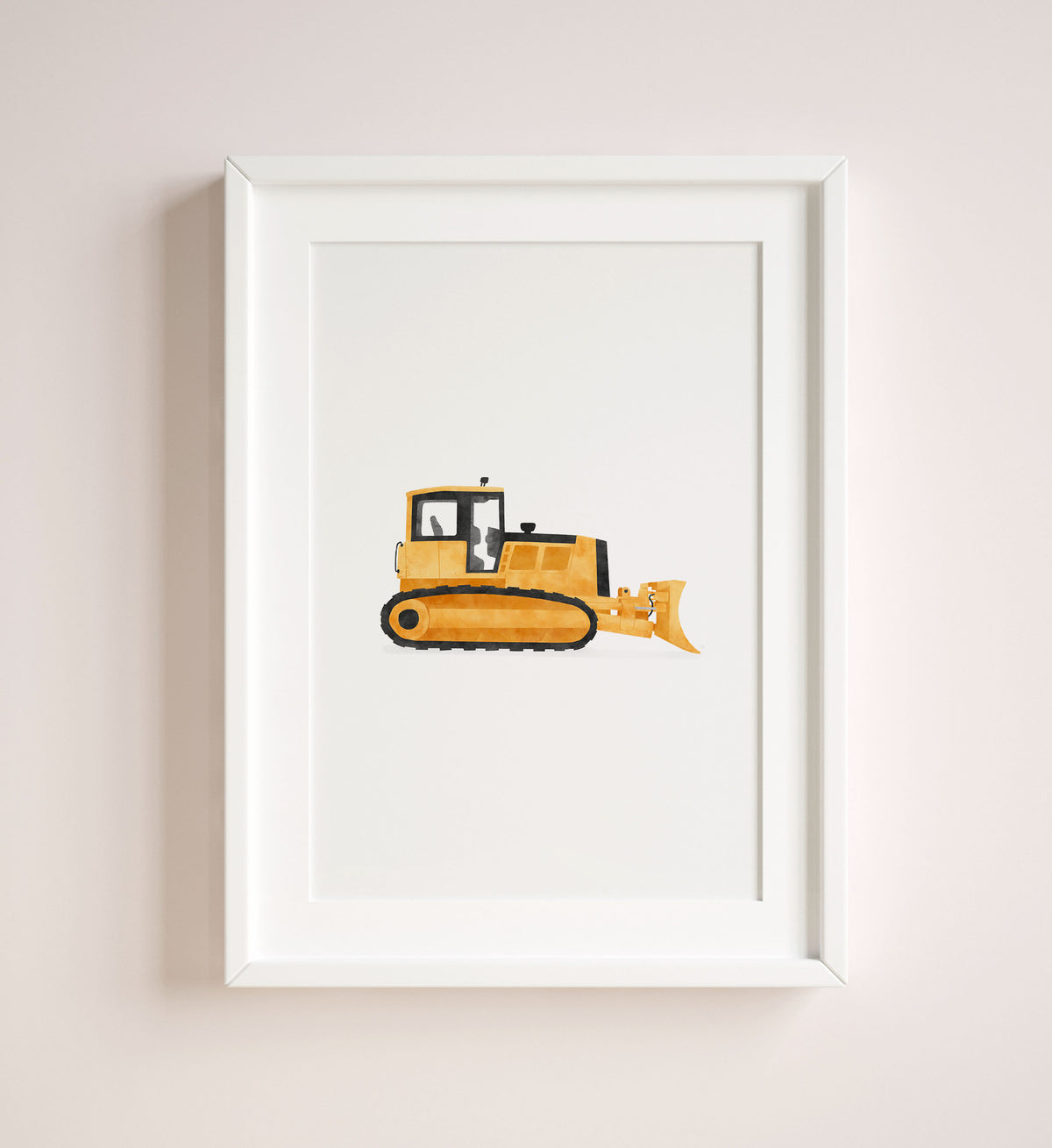 Bulldozer Print - Yellow