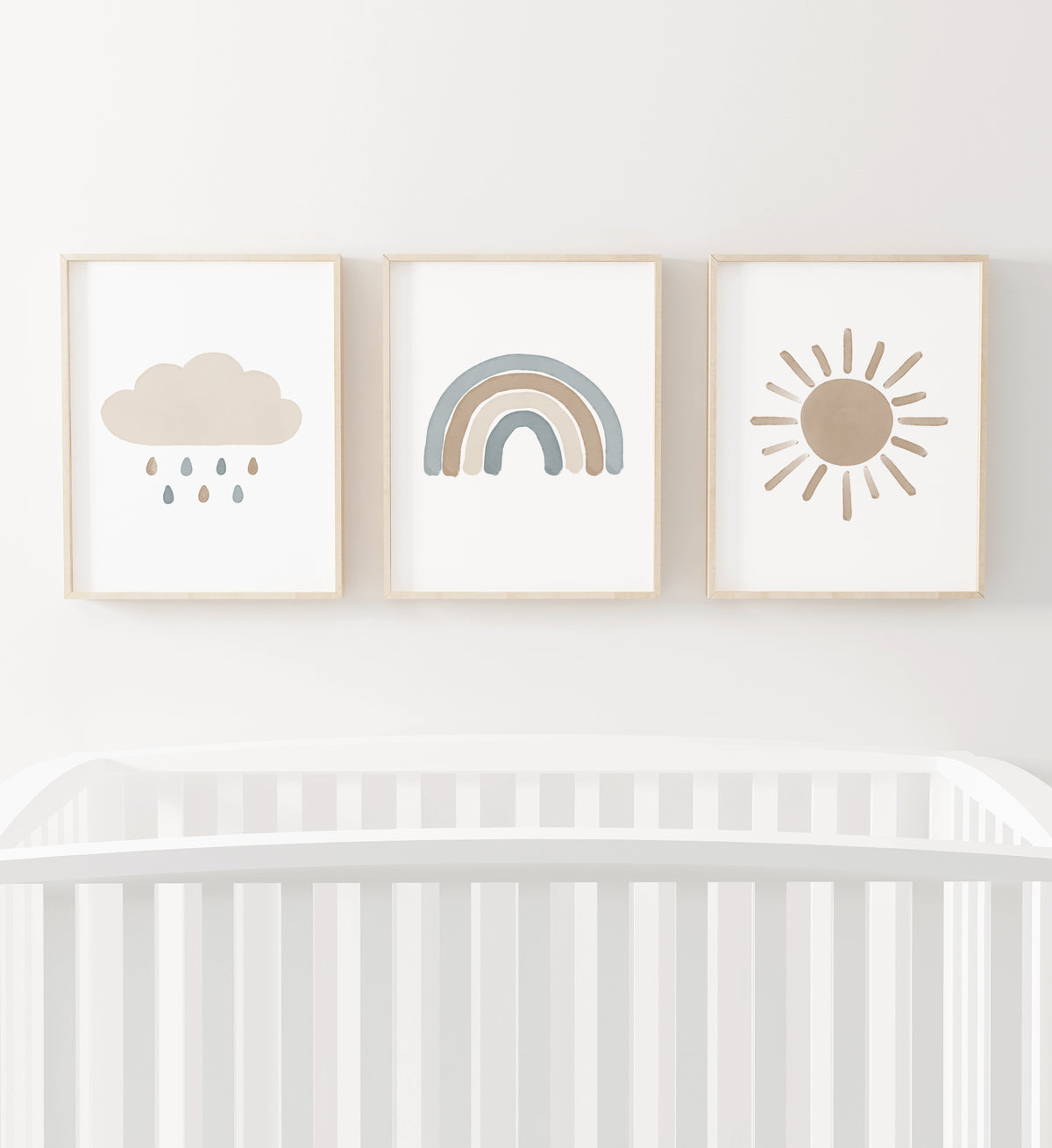 Rainbow, Cloud, and Sun Set of 3 Prints - BNCP