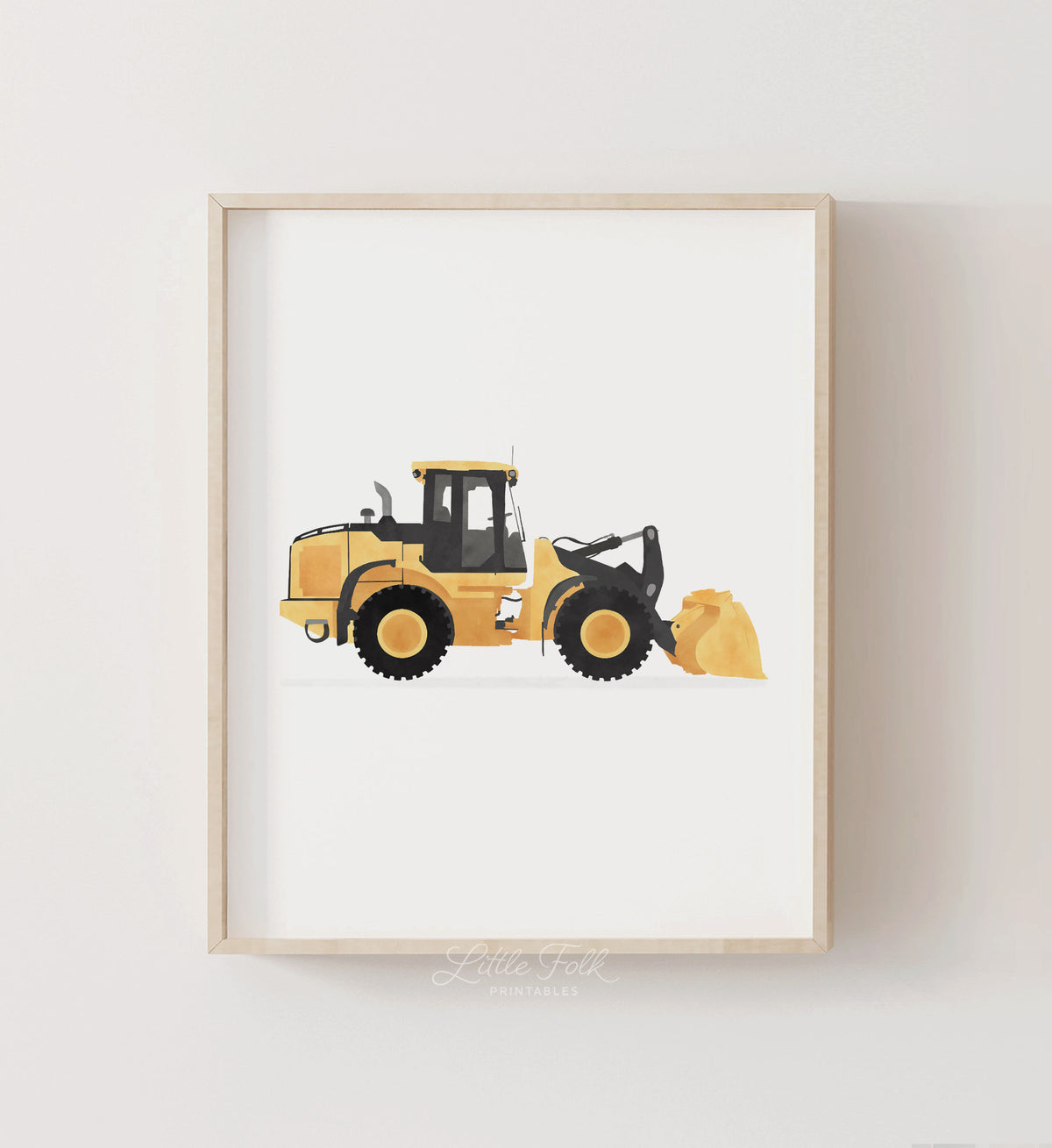 Front Loader Print - Yellow