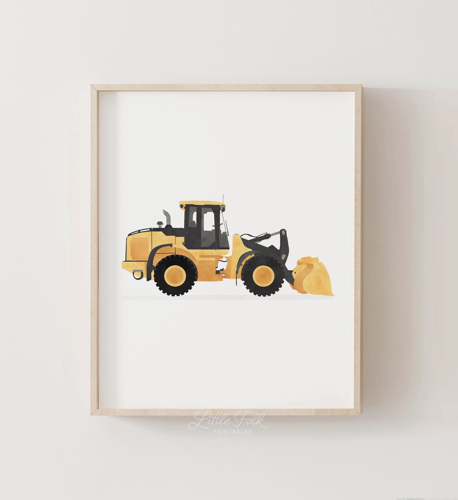Front Loader Print - Yellow