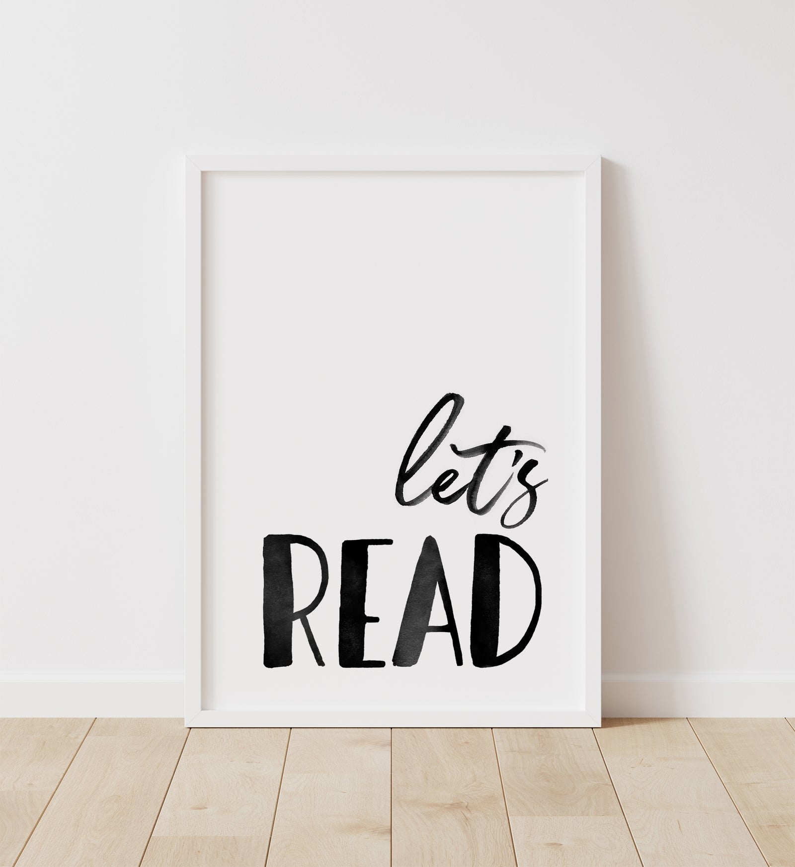 Let's Read Print - Black