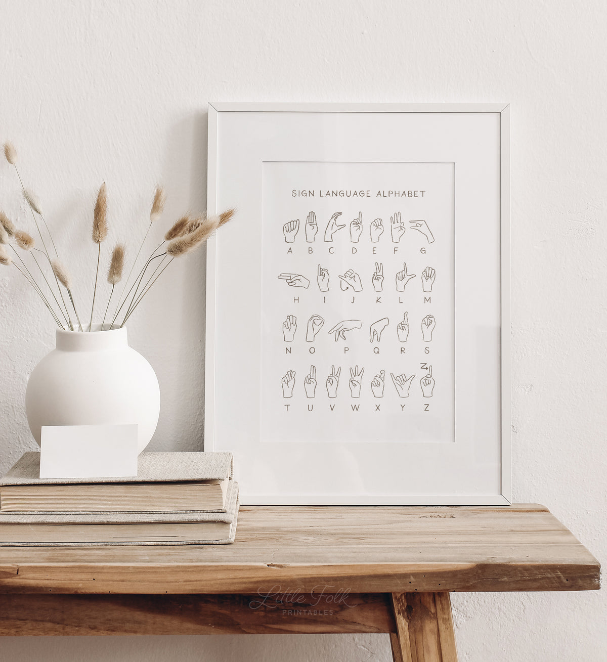 American Sign Language Alphabet Print