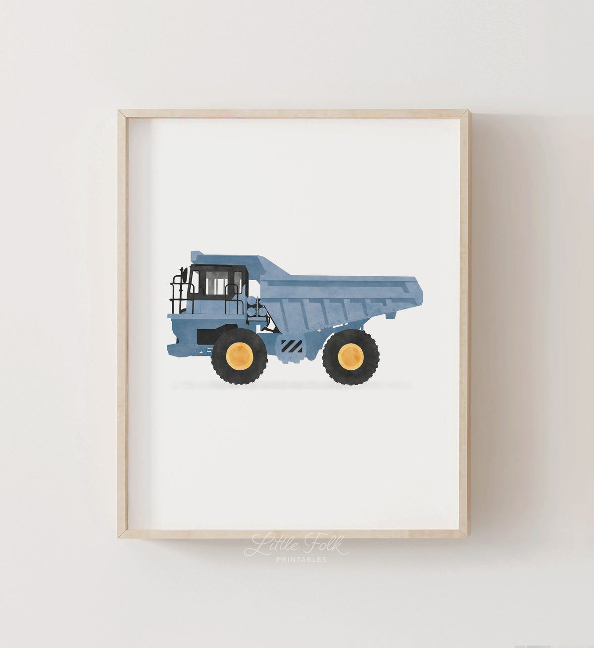 Dump Truck Print - Blue