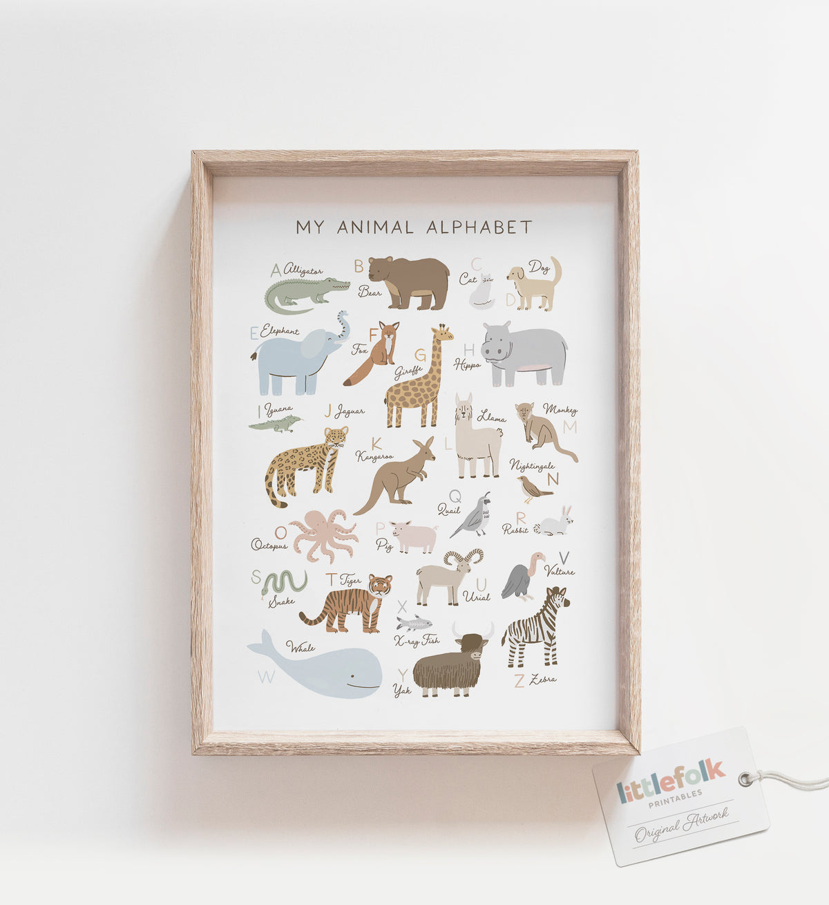 Animal Alphabet Print - SNCP