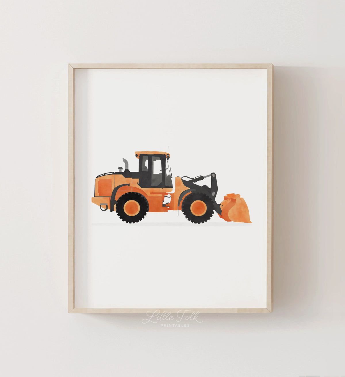 Front Loader Print - Orange