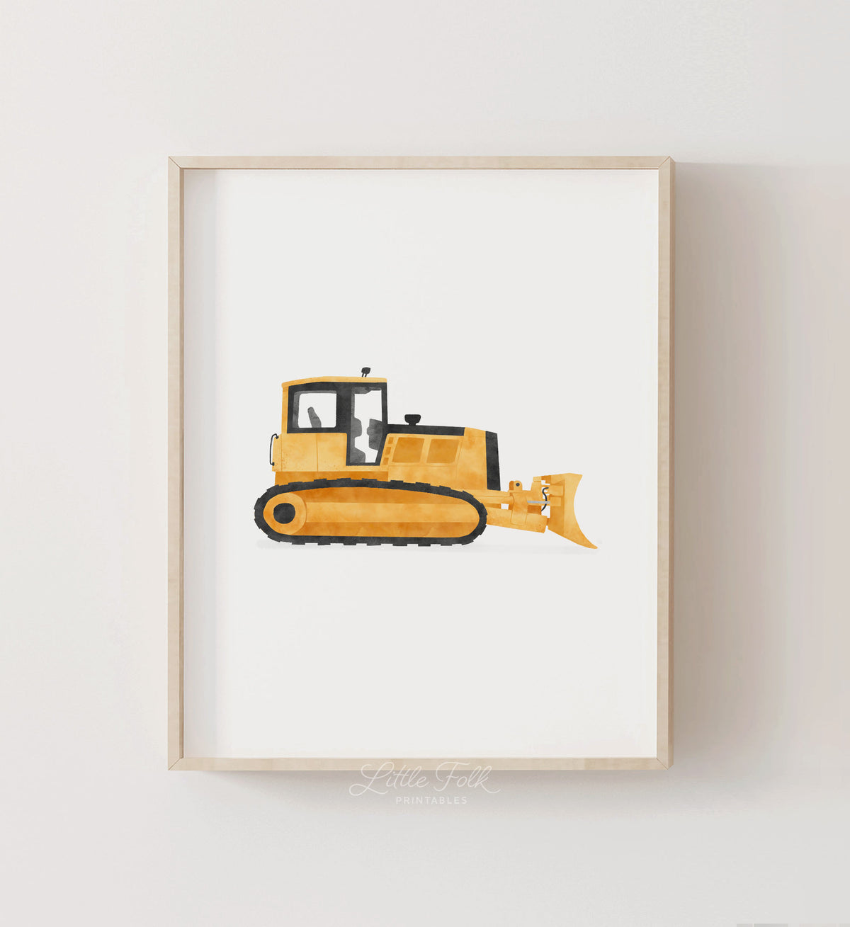 Bulldozer Print - Yellow