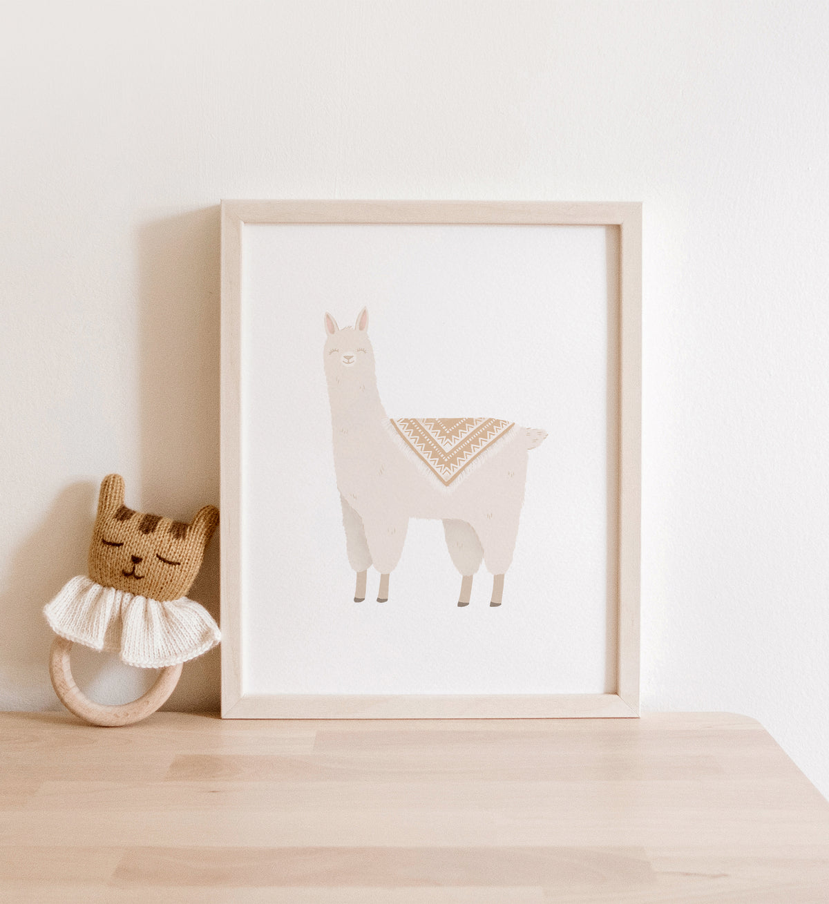 Llama with Gold Saddle Print - PNCP