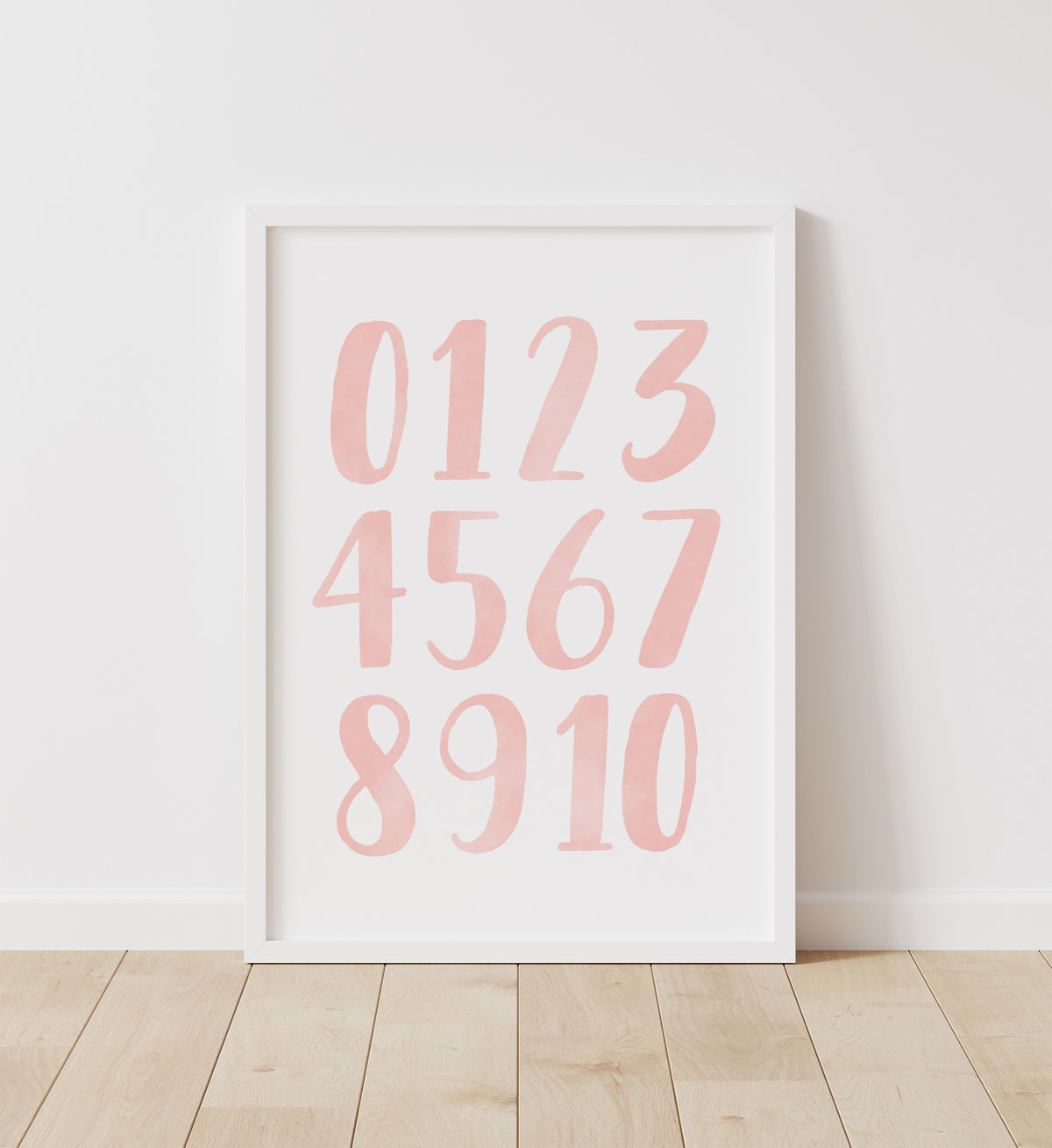 Alphabet and Numbers Set of 2 Prints - Pink