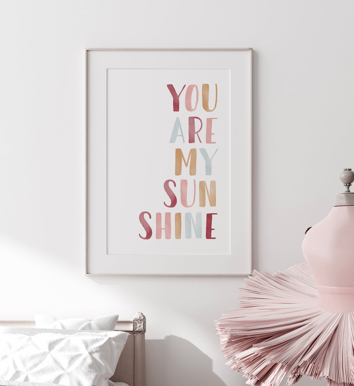 You Are My Sunshine Print - Hot Pink