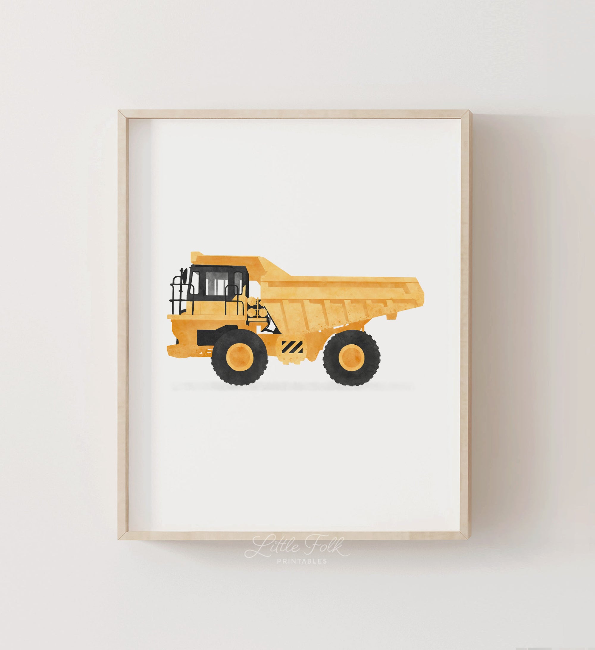 Dump Truck Print - Yellow