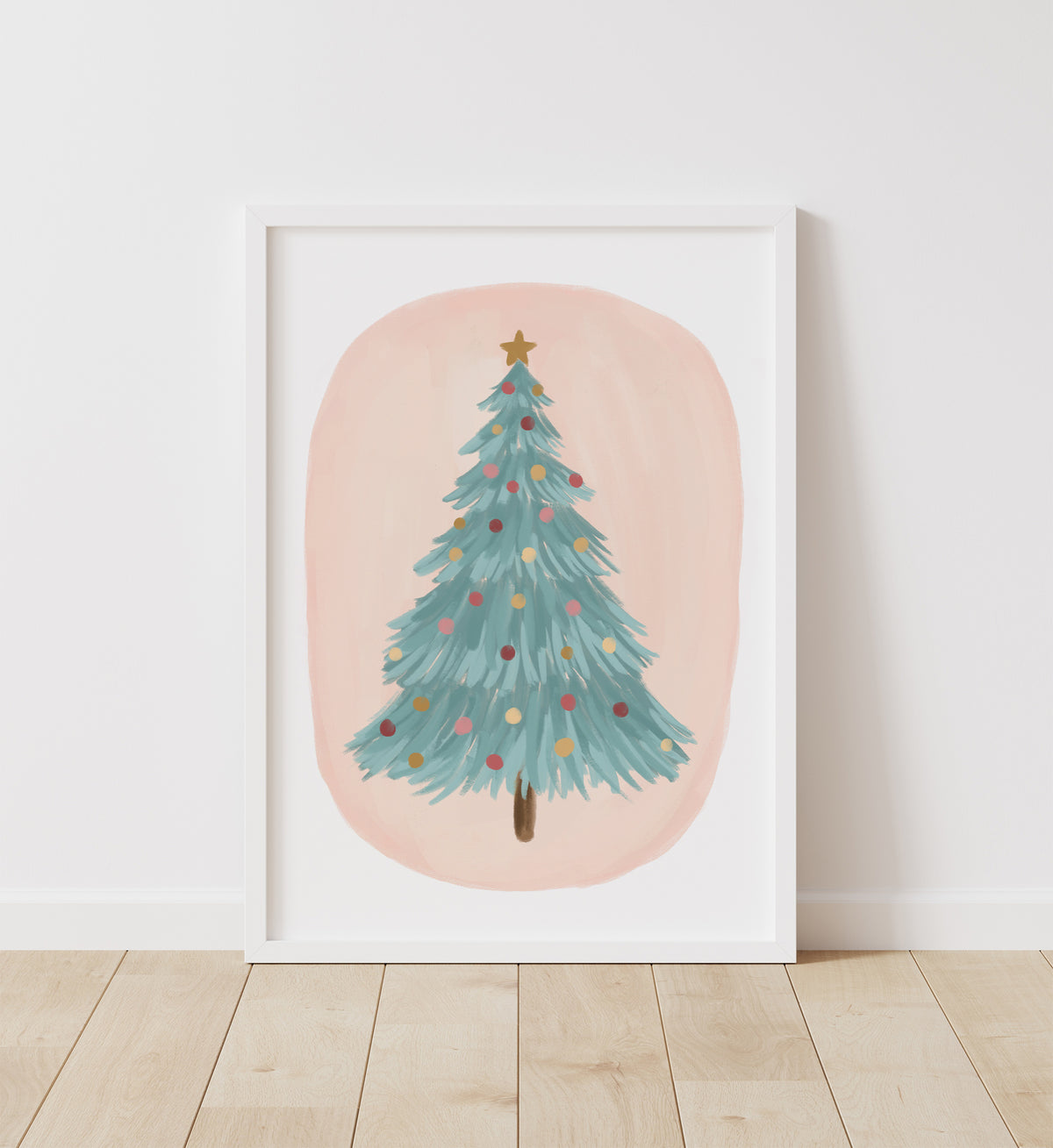 Teal Christmas Tree Print - Little Folk Printables