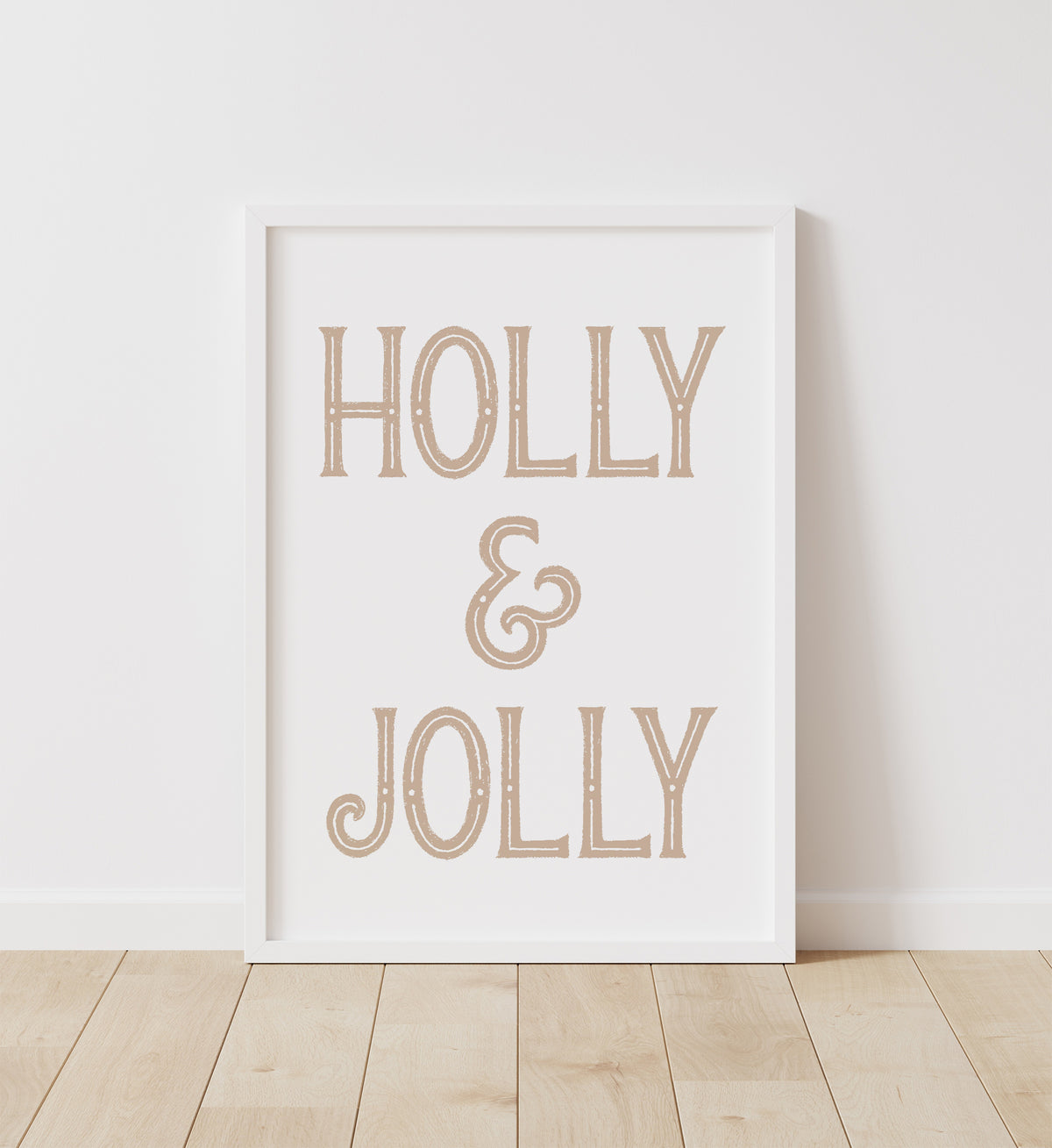 Gold Holly &amp; Jolly Print