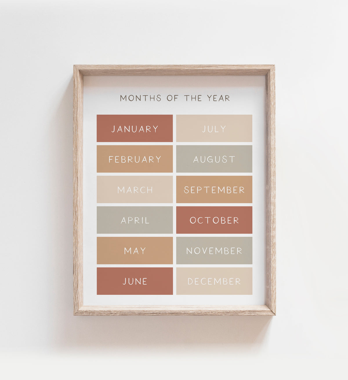 Months of the Year Print - TCCP