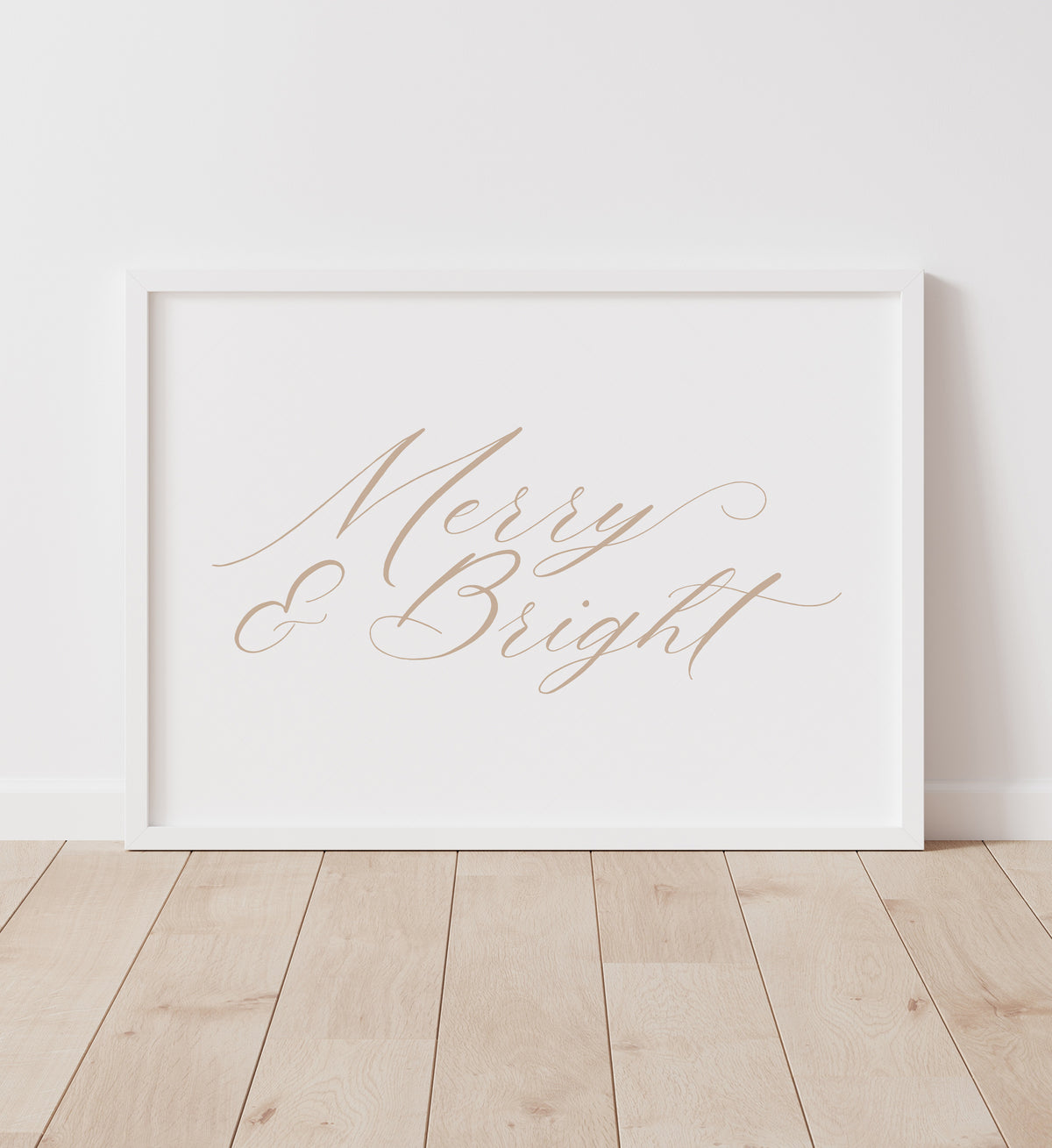 Merry &amp; Bright Script Print