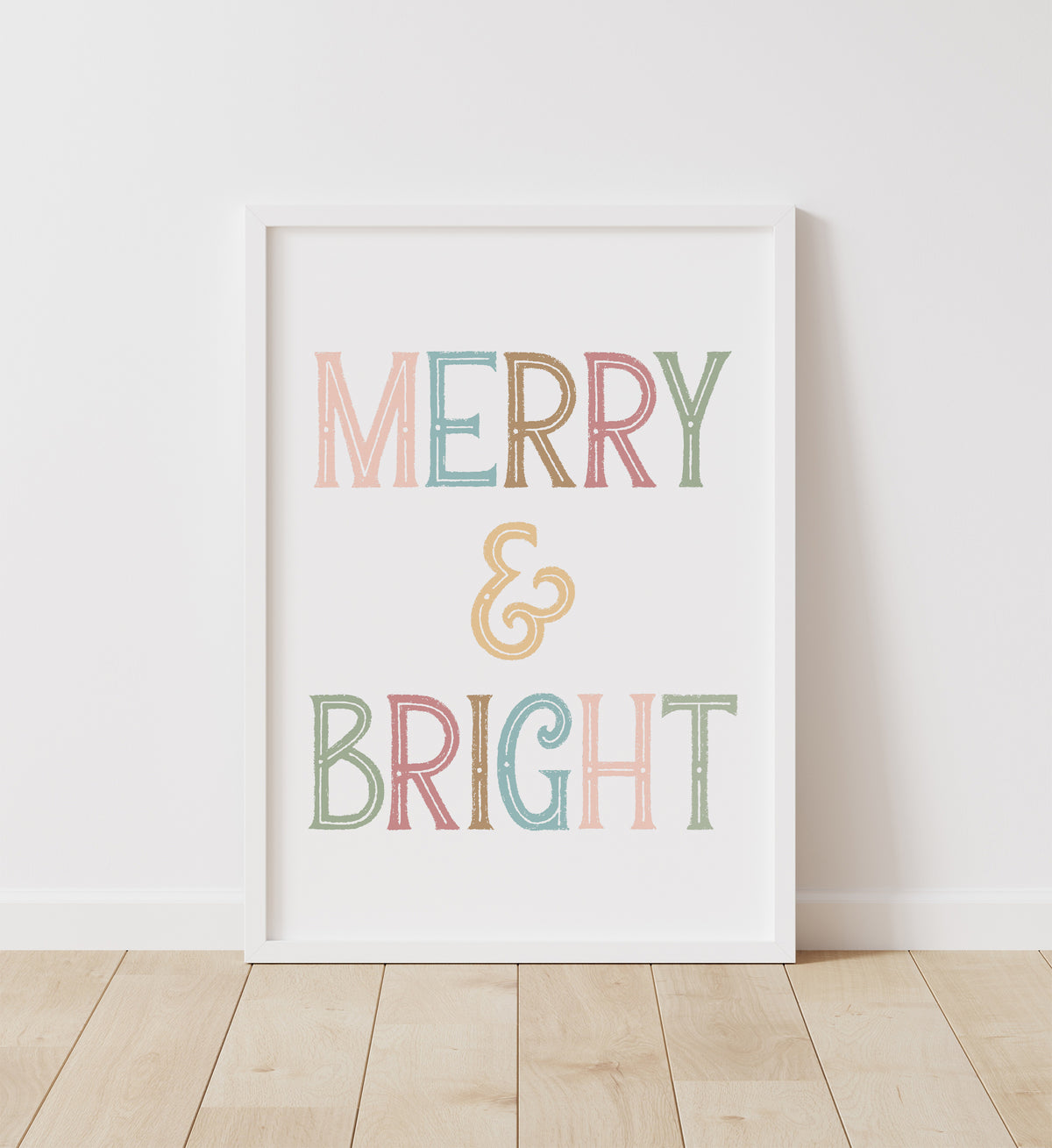 Colorful Merry &amp; Bright Print