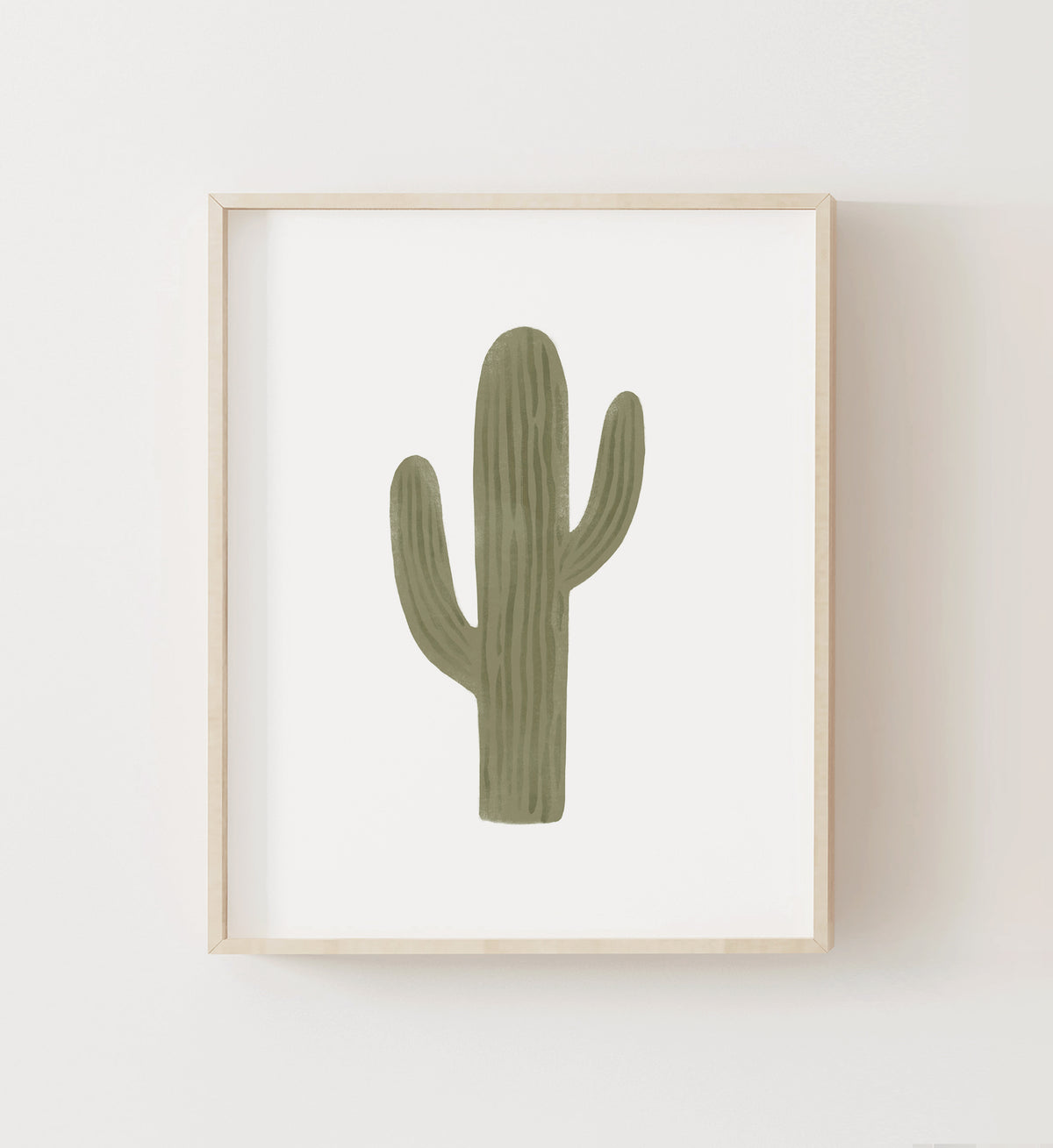 Saguaro Cactus Print - Dark Green