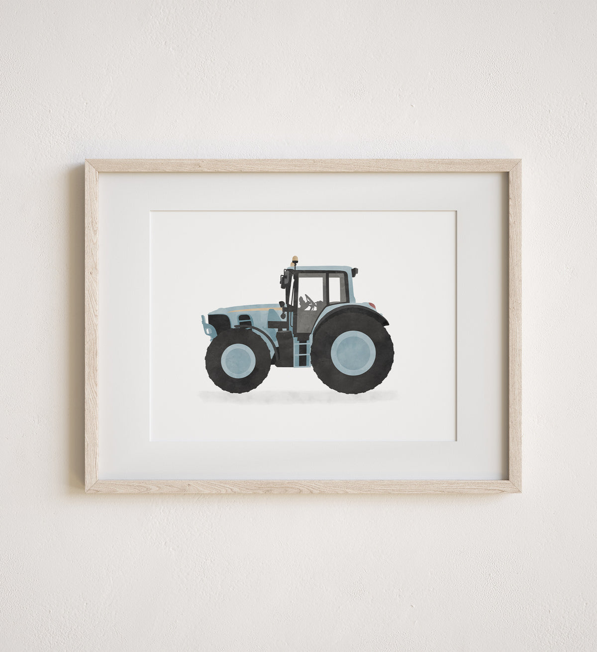 Tractor Horizontal Print - Light Blue