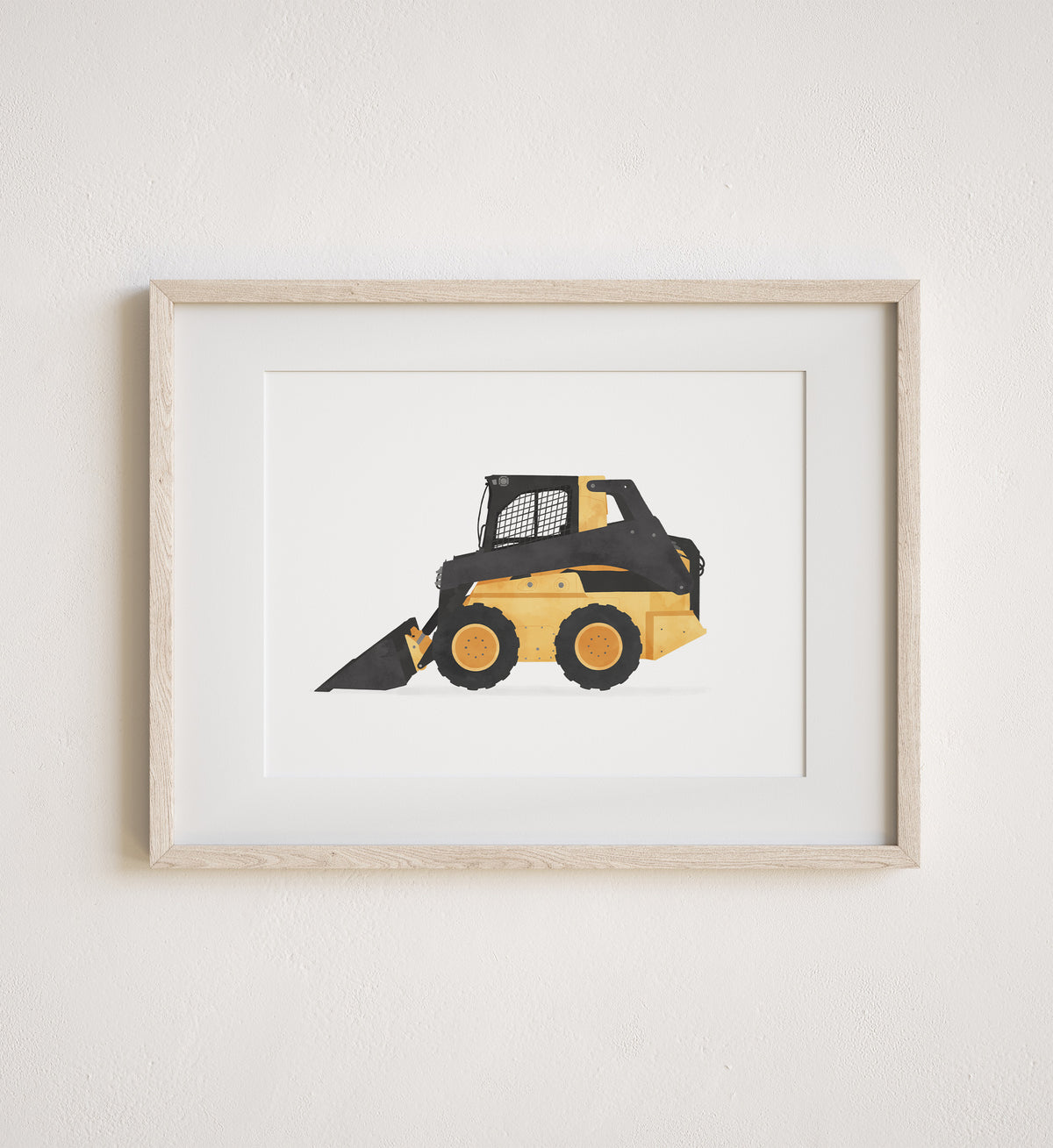 Skid Steer Horizontal Print - Yellow