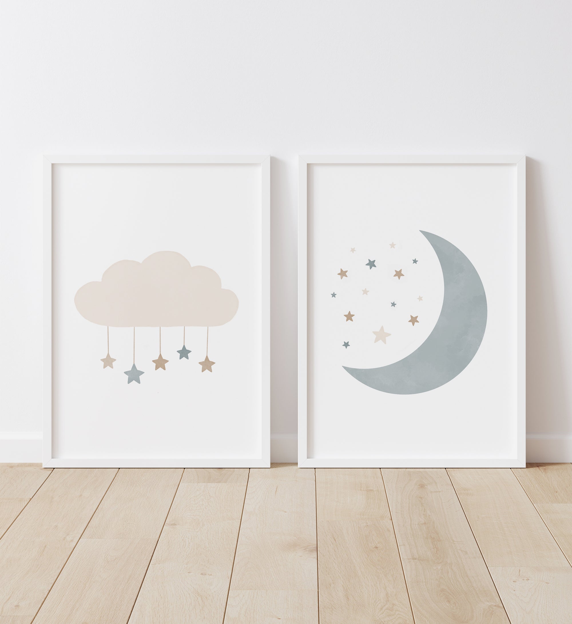 Cloud and Moon Set of 2 Prints - BNCP
