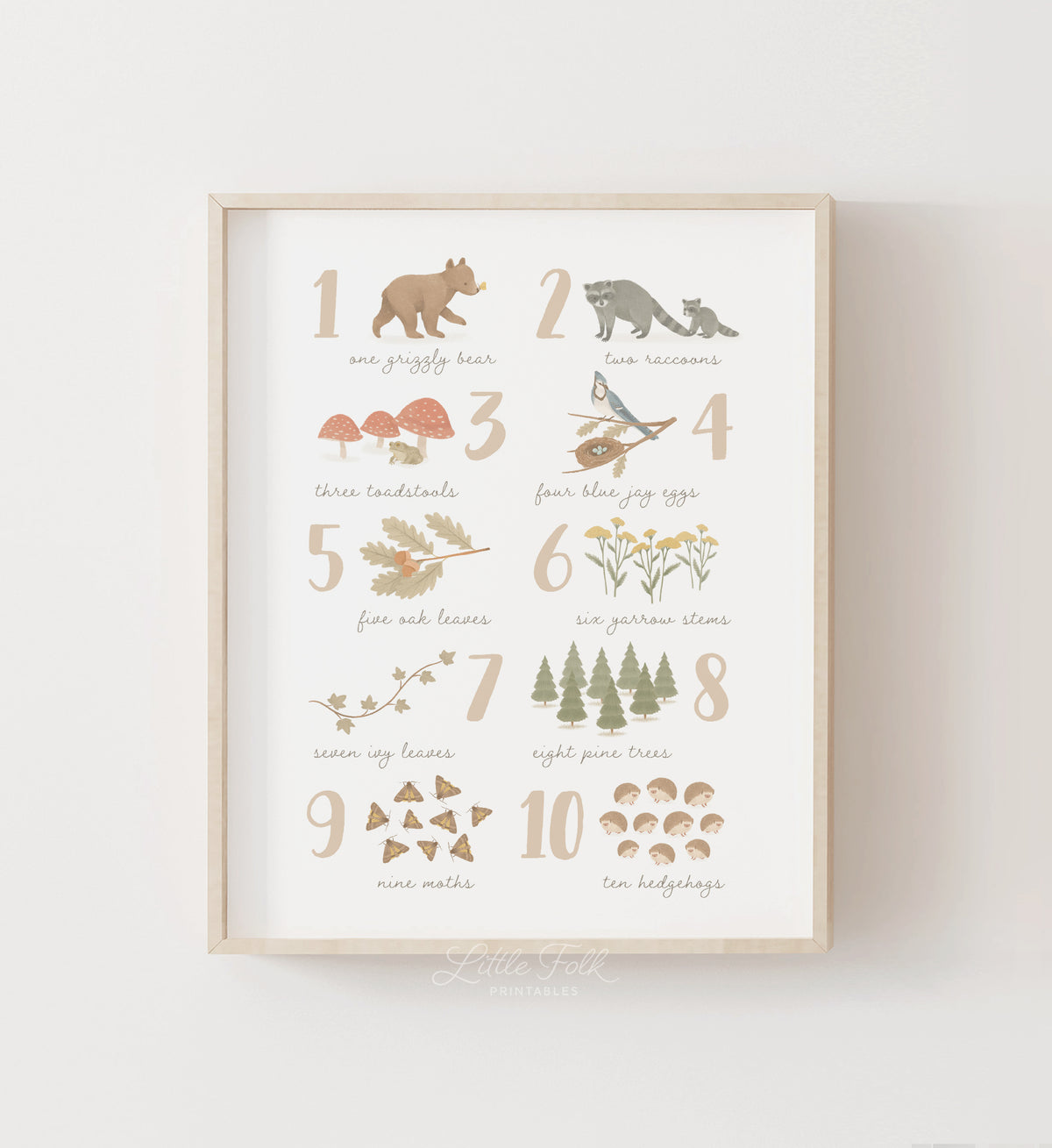 Woodland Counting Print No. 2