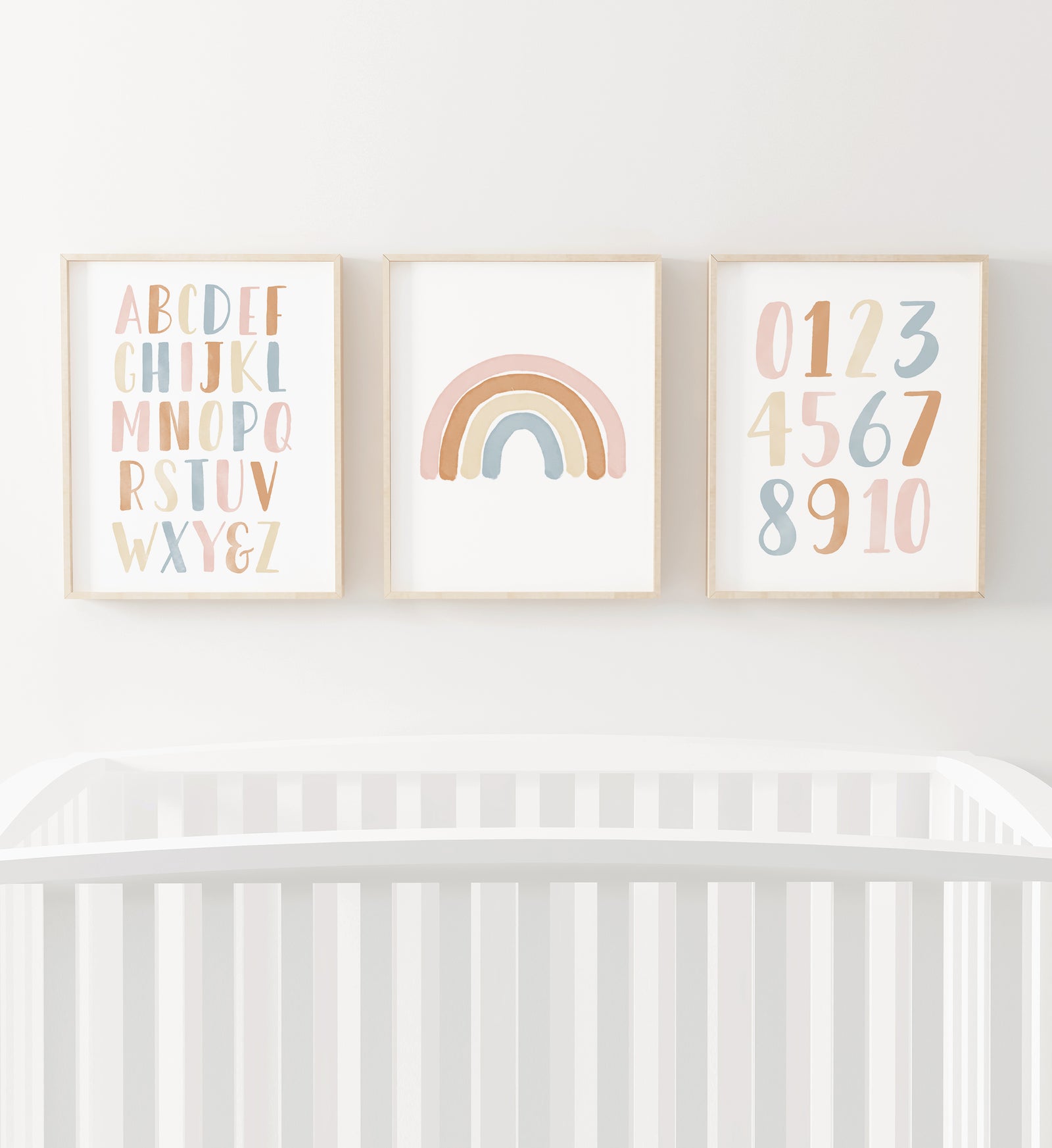 Rainbow, Alphabet & Numbers Set of 3 Prints - BHCP