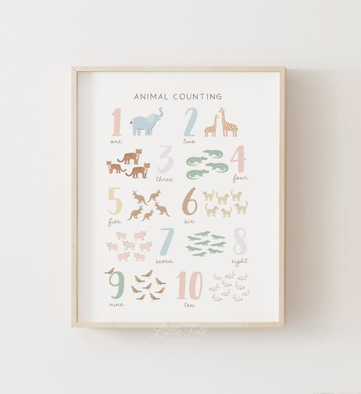 Animal Alphabet and Numbers Set of 2 Prints - MRCP