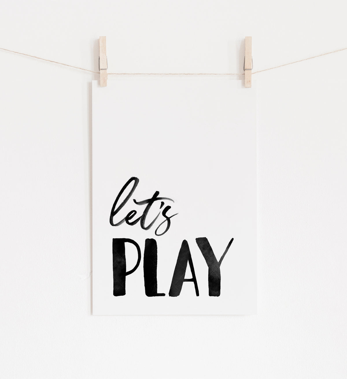 Let&#39;s Play Print - Black