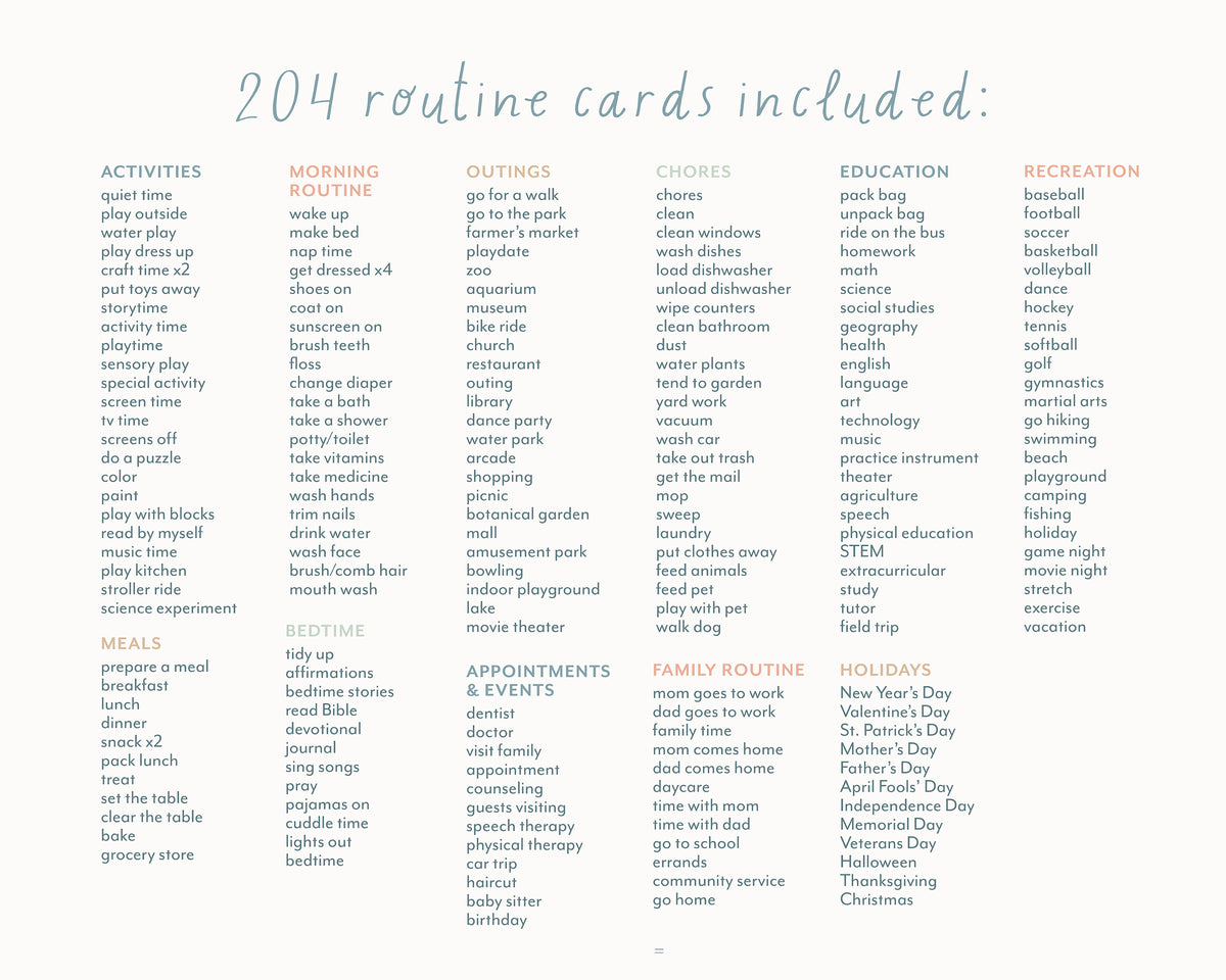 Routine Cards